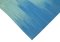 Hellblauer türkischer Flatwave Kilim Teppich aus handgewebter Wolle 4
