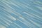 Blauer Orientalischer Flatwave Kilim Teppich aus handgewebter Wolle 5