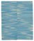 Blue Oriental Handmade Wool Flatwave Kilim Carpet 1