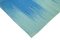 Blauer Orientalischer Flatwave Kilim Teppich aus handgewebter Wolle 4
