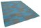 Hellblauer türkischer Flatwave Kilim Teppich aus handgewebter Wolle 2