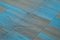 Hellblauer türkischer Flatwave Kilim Teppich aus handgewebter Wolle 5