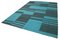 Türkisfarbener Orientalischer Flatwave Kilim Teppich aus handgewebter Wolle 3