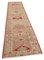 Anatolian Pink Hand Knotted Wool Vintage Runner Rug 2
