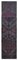 Tapis Runner Vintage en Laine Anatolienne Violette Fait Main 1