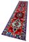 Handmade Wool Turkish Red Vintage Runner Rug 3