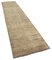 Handmade Wool Turkish Beige Vintage Runner Rug 2