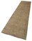 Handmade Wool Turkish Beige Vintage Runner Rug 3