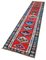 Anatolian Red Hand Knotted Wool Vintage Runner Rug 3