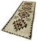 Handmade Wool Turkish Beige Vintage Runner Rug 3