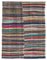 Brauner orientalischer Handgeknüpfter Vintage Kilim Teppich aus Wolle 1