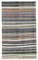 Grey Oriental Hand Knotted Wool Vintage Kilim Carpet 1