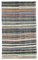 Grey Oriental Hand Knotted Wool Vintage Kilim Carpet, Image 1