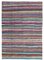 Alfombra Kilim Oriental oriental de lana multicolor tejida a mano, Imagen 1