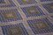 Brauner orientalischer Handgeknüpfter Vintage Kilim Teppich aus Wolle 5