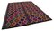 Multicolor Anatolian Handmade Wool Vintage Kilim Carpet 2