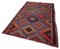 Red Oriental Hand Knotted Wool Vintage Kilim Carpet 3