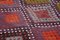 Roter Orientaler Handgeknüpfter Vintage Kilim Teppich aus Wolle 5