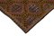 Brauner orientalischer Handgeknüpfter Vintage Kilim Teppich aus Wolle 4