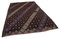 Brauner orientalischer Vintage Kilim Teppich aus handgewebter Wolle 2