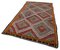 Mehrfarbiger Orientalischer Handgeknüpfter Vintage Kilim Teppich aus Wolle 3