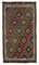 Mehrfarbiger Anatolischer Handgeknüpfter Vintage Kilim Teppich aus Wolle 1