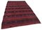 Red Oriental Hand Knotted Wool Vintage Kilim Carpet 2