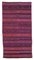 Red Oriental Hand Knotted Wool Vintage Kilim Carpet 1