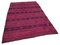 Pink Oriental Handmade Wool Vintage Kilim Carpet 2