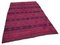 Pink Oriental Handmade Wool Vintage Kilim Carpet, Image 2
