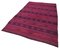 Pink Oriental Handmade Wool Vintage Kilim Carpet, Image 3
