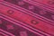 Orientalischer pinkfarbener handgewebter Vintage Kilim Teppich aus Wolle 5