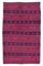Pink Oriental Handmade Wool Vintage Kilim Carpet, Image 1