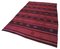 Pink Oriental Hand Knotted Wool Vintage Kilim Carpet, Image 3