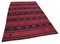 Pink Oriental Hand Knotted Wool Vintage Kilim Carpet 2