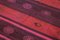 Handgeknüpfter rosa orientalischer Kilim Teppich aus Wolle 5