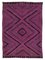 Pink Turkish Handmade Wool Vintage Kilim Carpet, Image 1