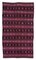 Pink Anatolian Handmade Wool Vintage Kilim Carpet 1