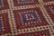 Multicolor Turkish Handmade Wool Vintage Kilim Carpet 5