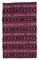 Pink Anatolian Handmade Wool Vintage Kilim Carpet 1