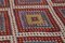 Multicolor Turkish Handmade Wool Vintage Kilim Carpet, Image 5