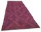 Handgefertigter rosa anatolischer Vintage Kilim Teppich aus Wolle 2