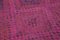 Pink Anatolian Hand Knotted Wool Vintage Kilim Carpet 5