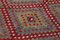 Multicolor Turkish Handmade Wool Vintage Kilim Carpet 5