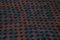 Black Anatolian Handmade Wool Vintage Kilim Carpet 5