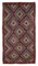 Mehrfarbiger Anatolischer Handgeknüpfter Vintage Kilim Teppich aus Wolle 1