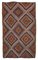 Mehrfarbiger Orientalischer Handgeknüpfter Vintage Kilim Teppich aus Wolle 1