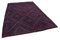 Tapis Kilim Vintage Violet en Laine Fait Main, Turquie 2