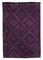 Purple Turkish Hand Knotted Wool Vintage Kilim Carpet 1