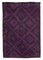 Tapis Kilim Vintage Violet en Laine Fait Main, Turquie 1